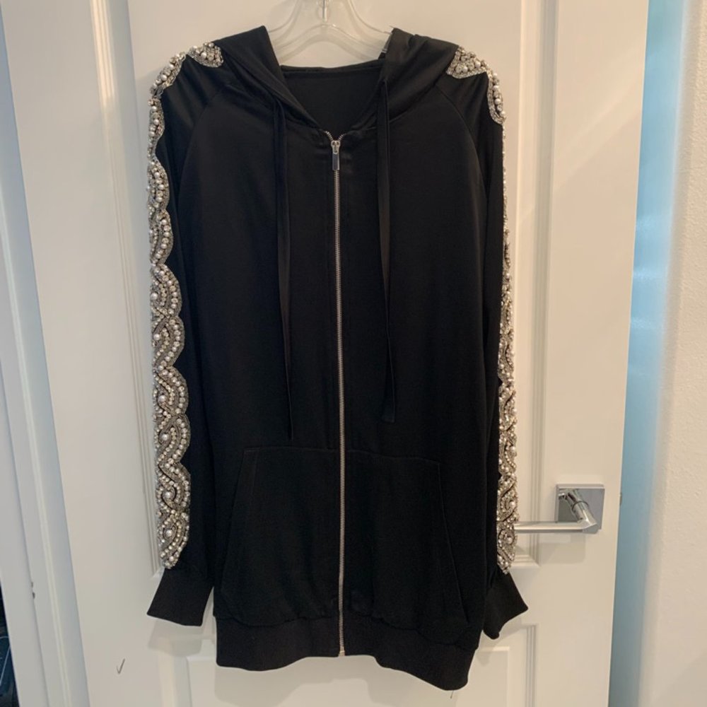 Black Studded Hoodie